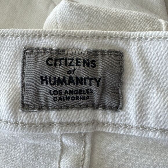 Citizens Of Humanity SZ 26 Harlow Ankle Slim Jeans Hi-Rise Stretch Floral Trim - Picture 10 of 13